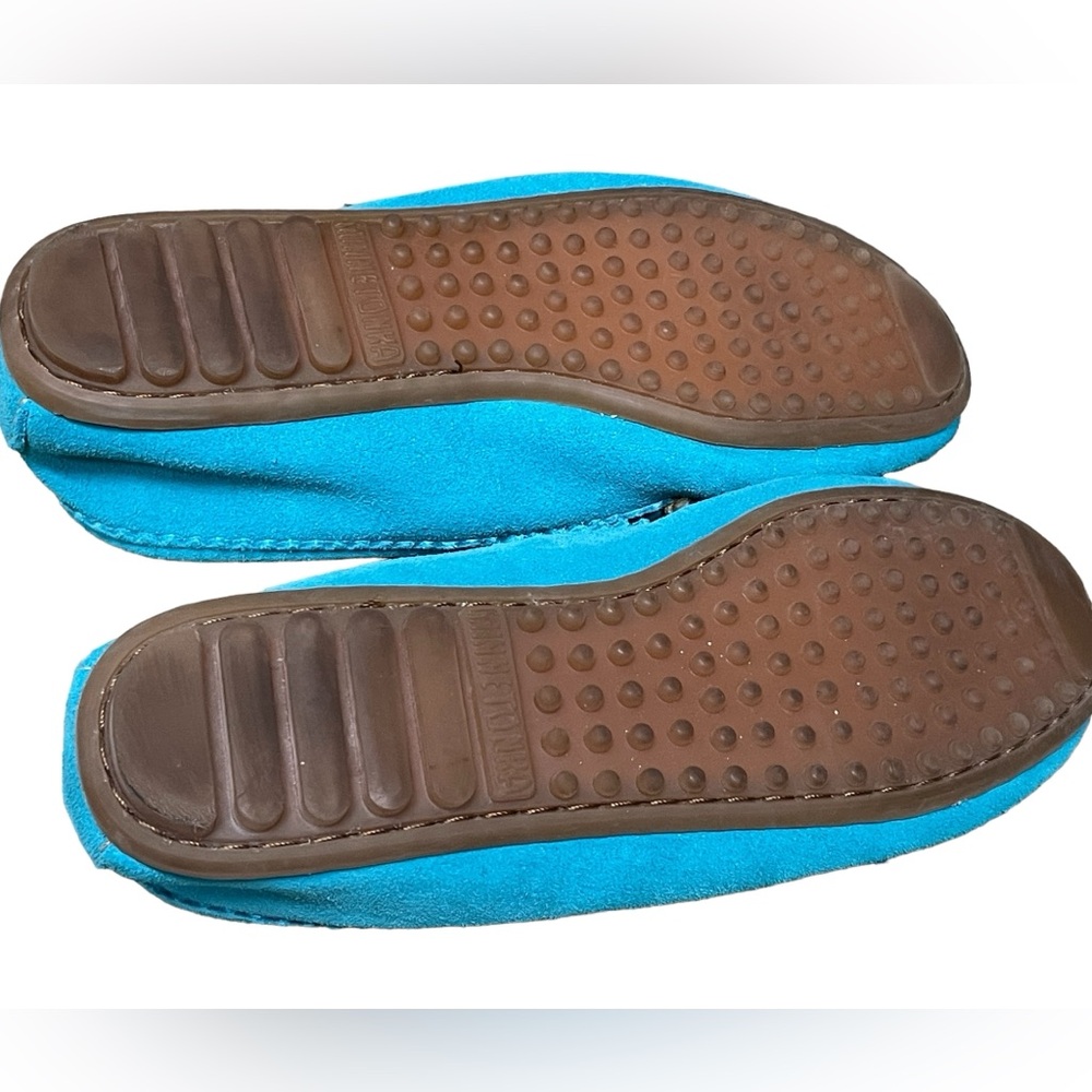 Minnetonka Women's Me To We Maasai Moc Turquoise Suede and Beaded Size 7.5 - Picture 7 of 10